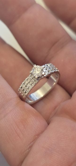 Inel 18 k diamante certificat GIA