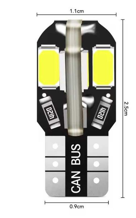 W5W Т10 LED крушки с 8 диода