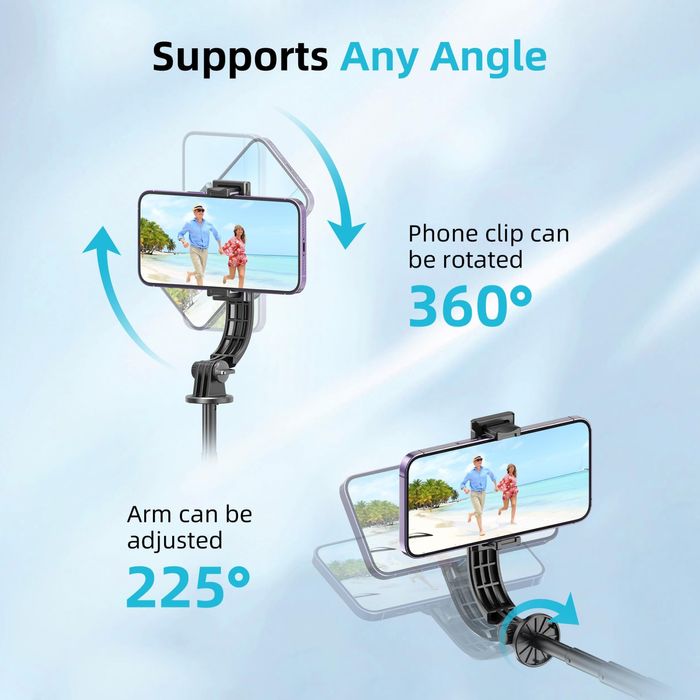 qirita 130см. селфи стик статив разтегателна стойка за мобилен телефон