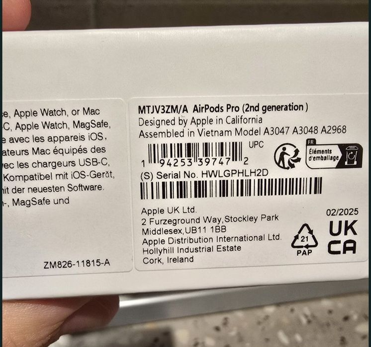 Casti Airpods Pro 2nd generation, noi, albe, bass puternic, ANC,  apple