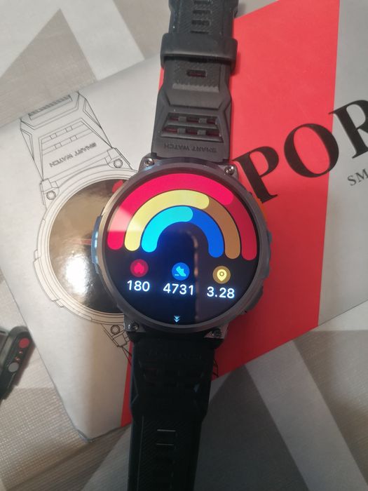 Smartwatch ecran HD 4.7 cm, baterie 730 mAh, diverse funcții, ca nou