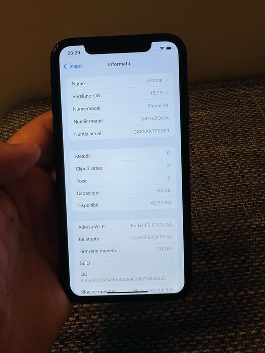 iPhone XR 64 GB Black – Baterie 88% impecabil