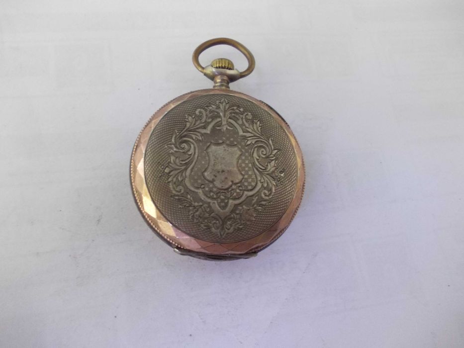 Ceas vechi de buzunar defect din argint 2