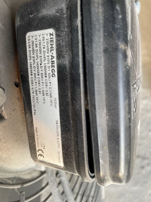 Vand ventilator axial 500mm/1300,1025 rpm