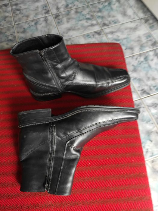 Cizme din piele naturală 100%, cu fermoar și îmblănite