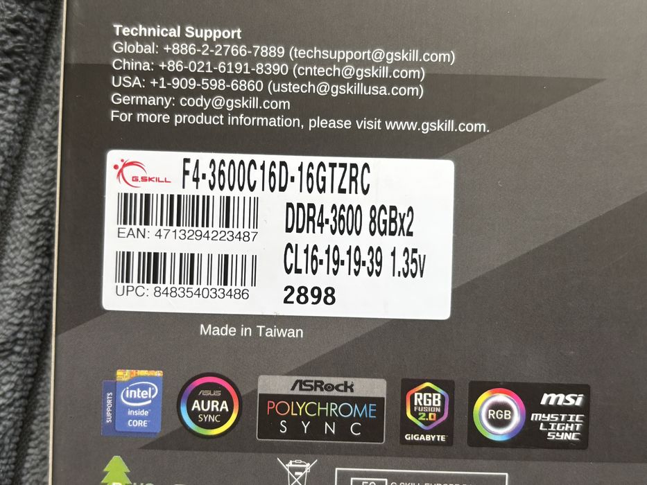 G.Skill TridentZ RGB memorie RAM DDR4 16GB  (2x8GB)