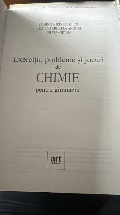 Chimie pentru gimnaziu. Exercitii, probleme si jocuri