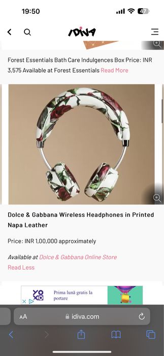 Casti florale wireless Dolce&Gabbana
