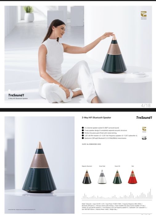 Boxa Bluetooth 3 căi HiFi  38 Hz-20 000 Hz