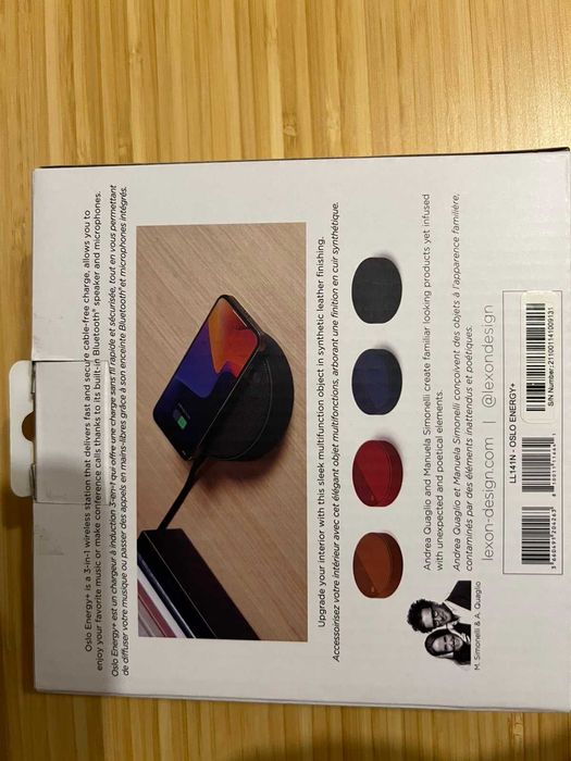 НОВО Безжично зарядно и блутуут колонка 3-в-1 Lexon Oslo Energy+