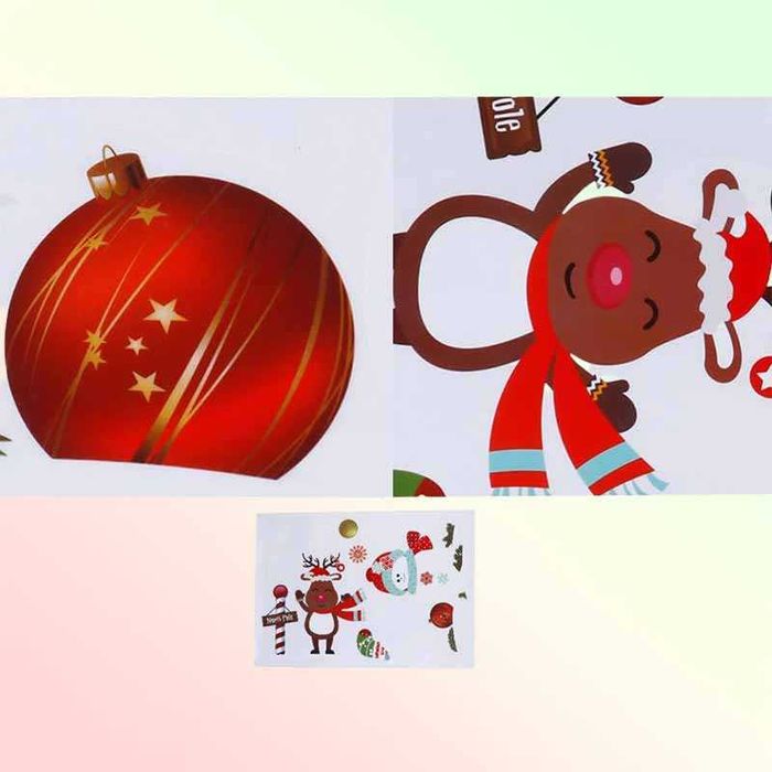 Коледни стикери за прозорци – коледни елхи