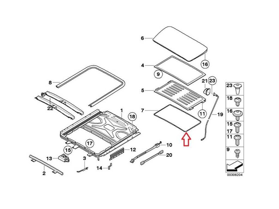 Уплътнение за люк на BMW