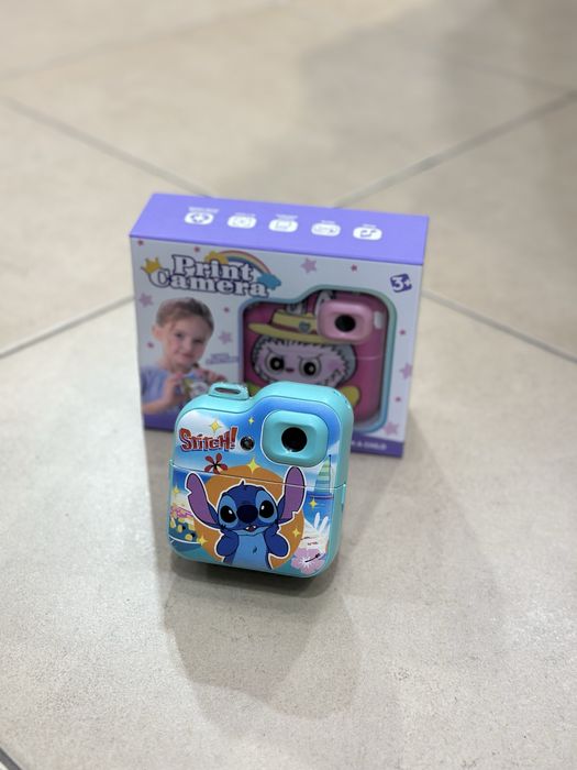 Детски фотоапарат с моментален принтер Stitch / Labubu / Капибара