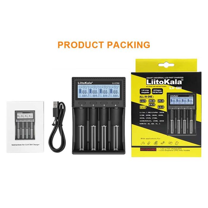Новая обновлённая зарядное устройство "LiitoKala" Lii-CH4