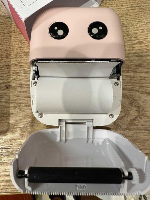 Термален принтер за етикети, термичен мини принтер за картинки - розов