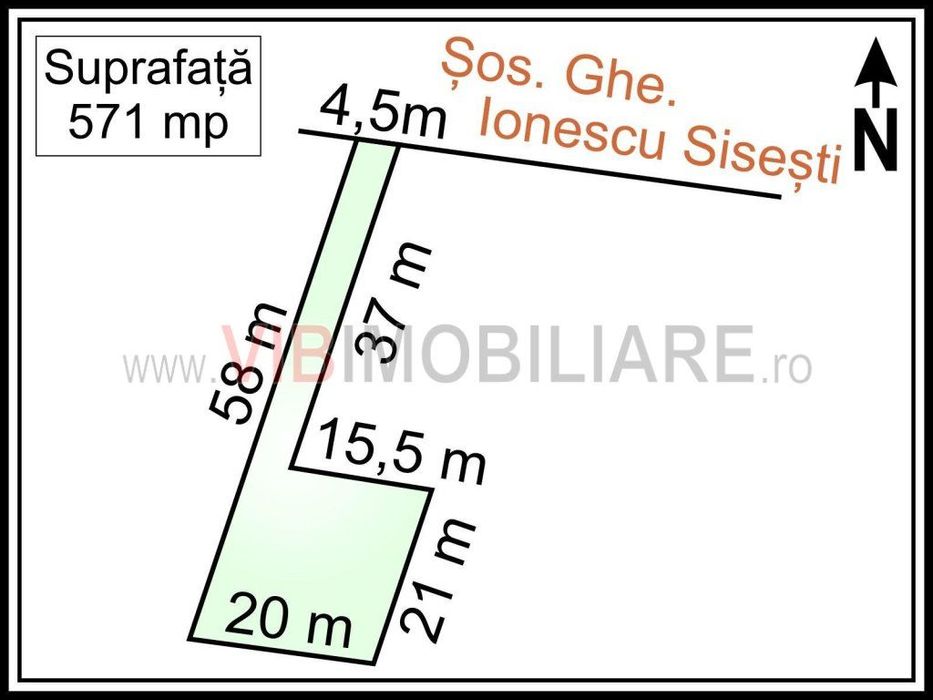 Baneasa - Sisesti Stradal, teren intravilan, suprafata 571 mp