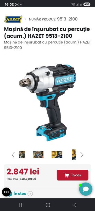 Pistol impact Hazet 9513-2100