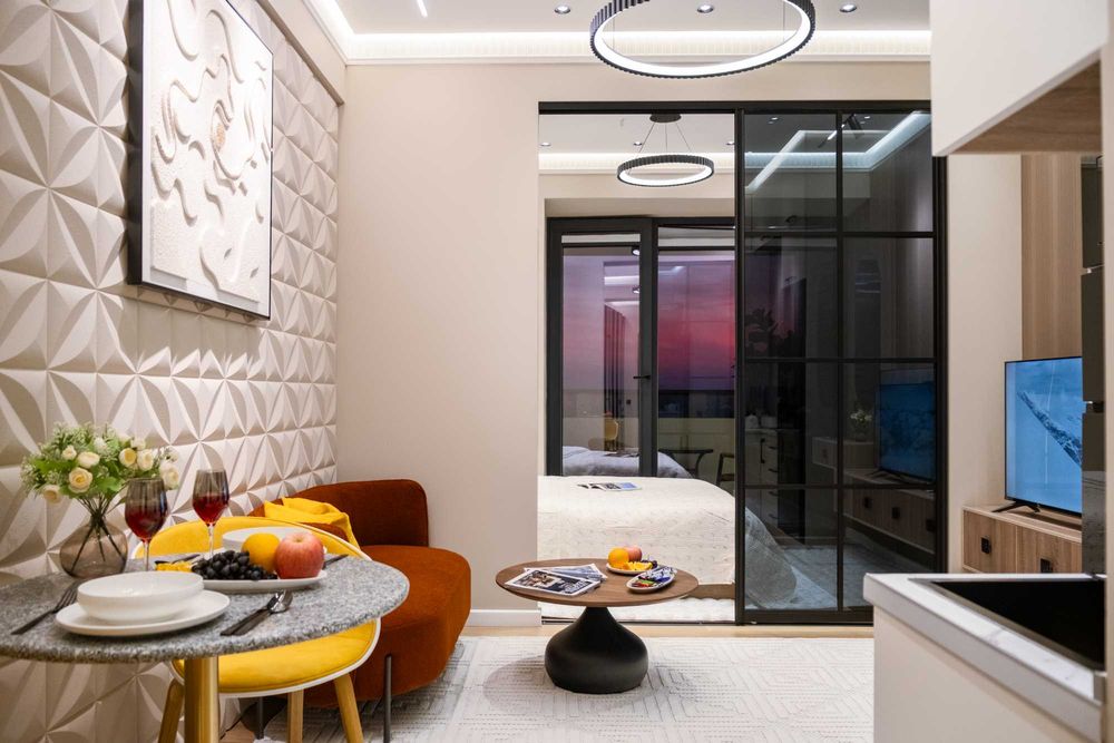 Стильная студия с прекрасным видом на город в U-Tower