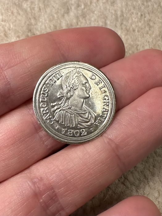 Moneda argint 1802 Carolus IIII in stare excelenta autentica