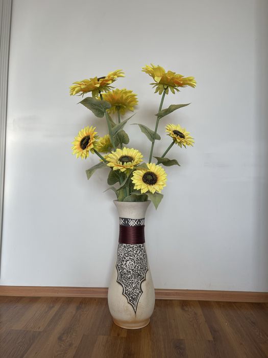 Ваза напольная  цветы подсолнухи