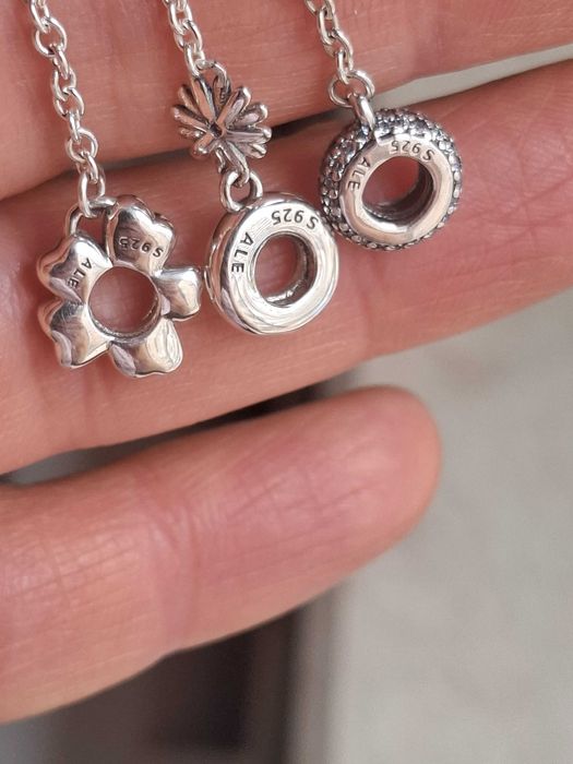 Сребърни осигурителни верижки за гривни Пандора