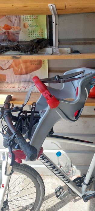 Детско столче BELLELI FRECCIA B-FIX сиво за рамка на велосипед колело