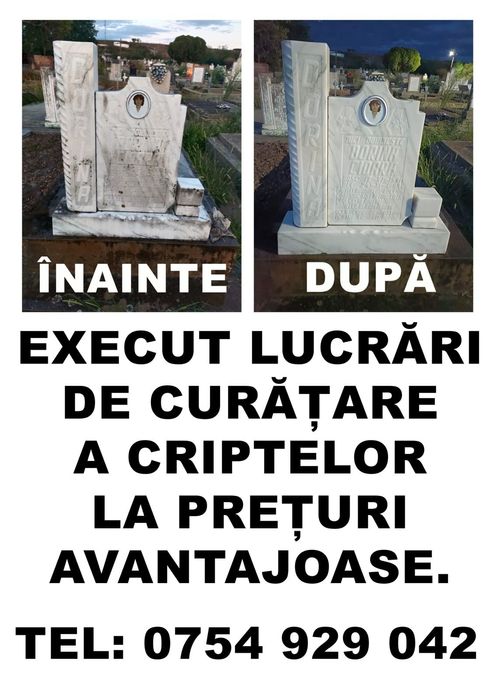 Cripte Cimitir curățat