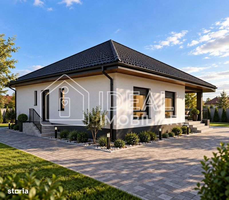 Casă individuală pe un nivel cu pivniță | 111 mp utili | Teren 430 mp