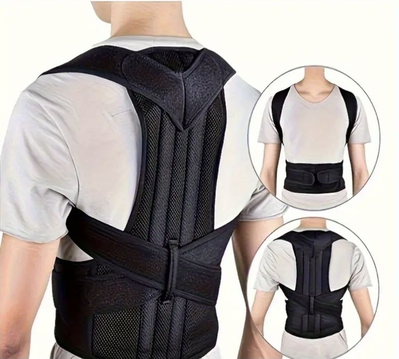 Пристягащ колан Brothers, за стабилен кръст и опора в раменете, черен