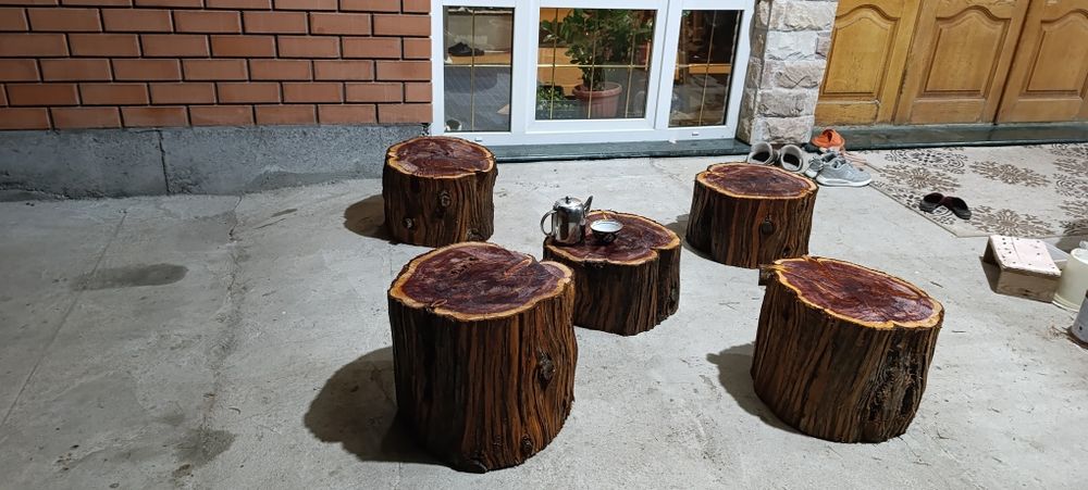 Садовая мебель из натурального деревостол стул