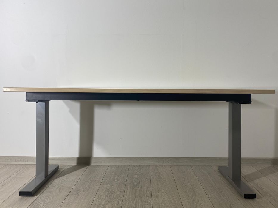 4 Buc. Birou 160X78 cm,  Blat Fag Deschis, Cadru Metalic Profesional