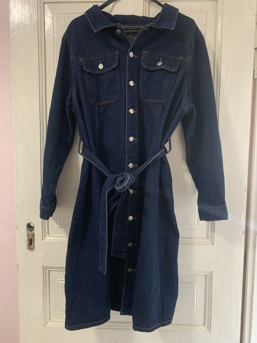 Дамска дънкова рокля голям размер