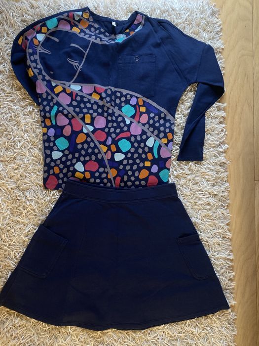 Bluza cu fusta pentru fetite