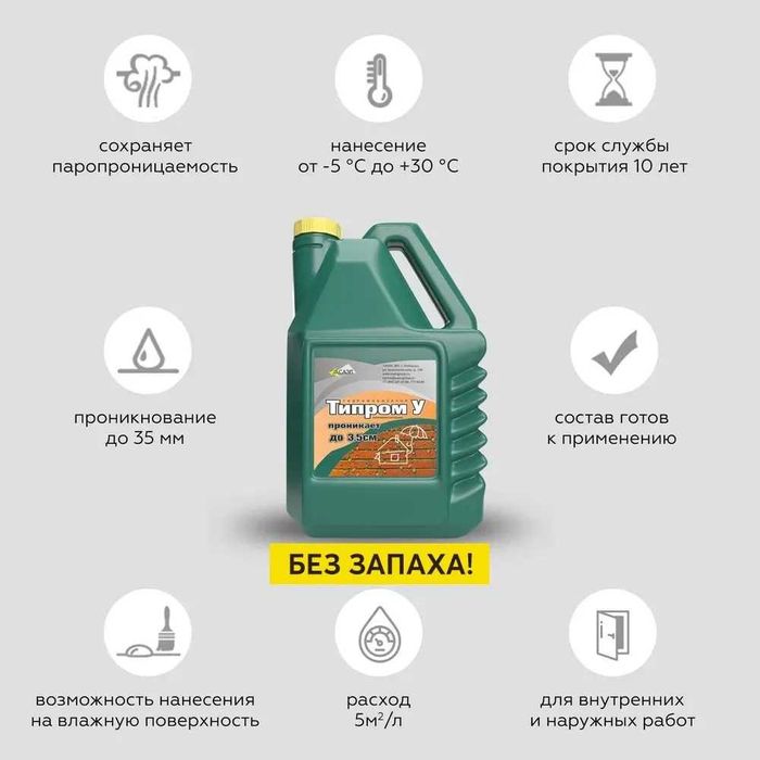 Гидрофобизатор Типром У защита от воды