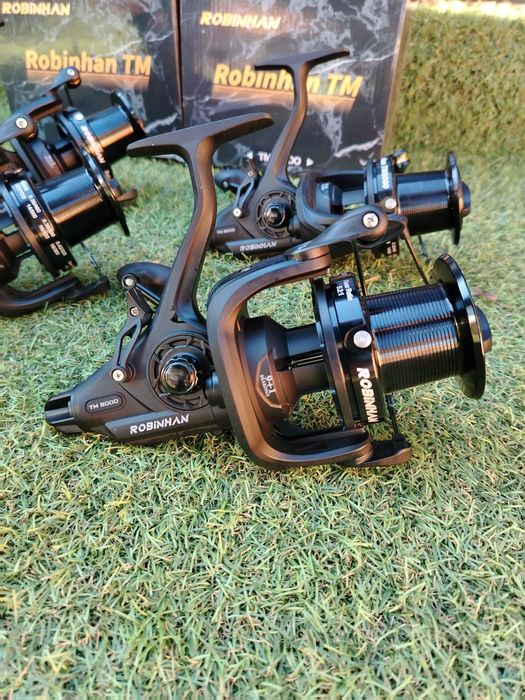 Set 4 mulinete Robinhan TM80, cu 10 rulmenti, tambur metalic LongCas