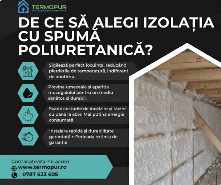 Izolatie /izolatii cu spuma poliuretanica hidroizolatie fononoizolatii