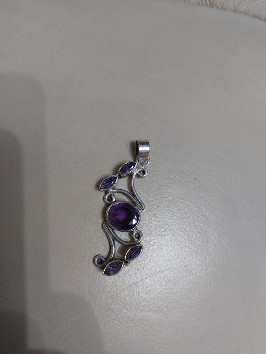 Pandant masiv din argint 925si ametiste