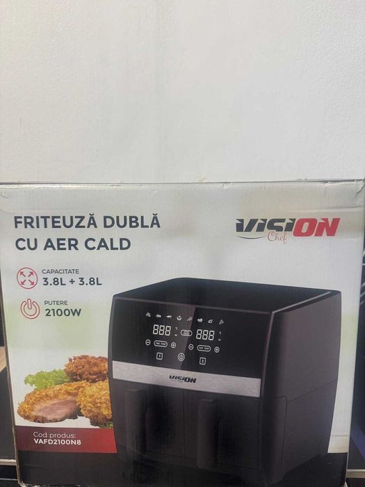 Friteuza dubla cu aer cald, Vision Chef
