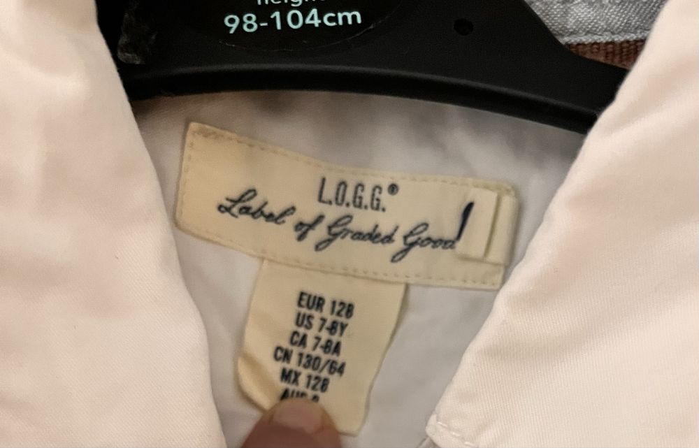 Cămașă alba baieti 122-128 7/8 ani H&M