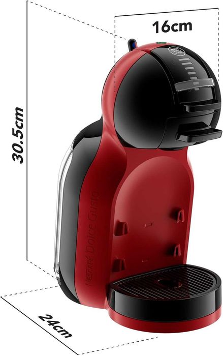 ПРОМО Нова 2г Гаранция Кафемашина с Капсули Krups NESCAFE Dolce Gusto Mini Me Cherry Red KP123B, Червена