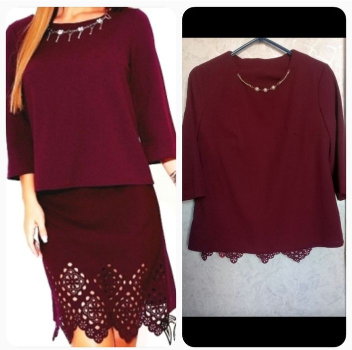 Платье шифон,костюм бардо