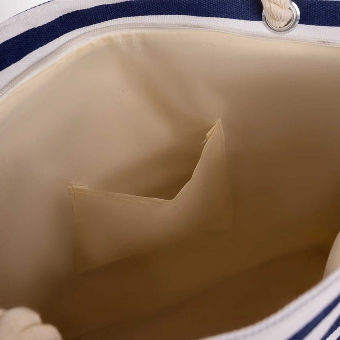 Geanta mare de plaja sau picnic 22L in stil nautic cu mini portofel