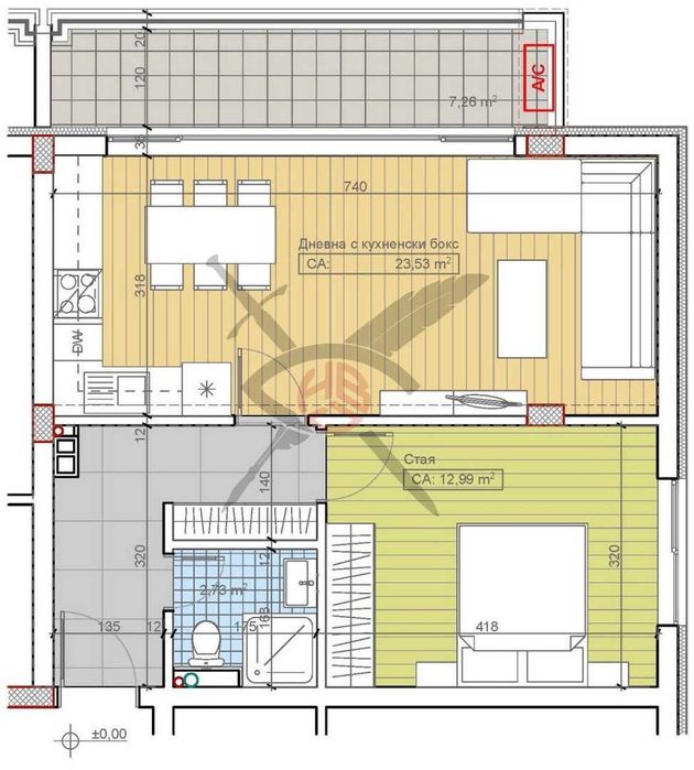 Продава се Двустаен апартамент в София, м-т Гърдова глава - 78 кв.м за 1949 €/кв.м - Снимка #1