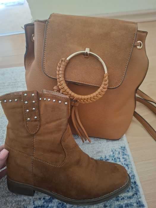 Дамски боти 37 номер и раница комплект