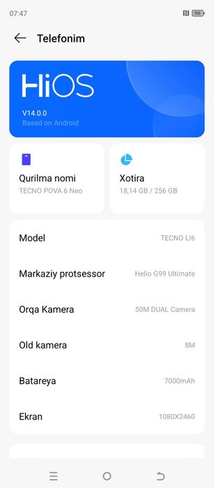 TECNO POVA 6 Neo 256/8