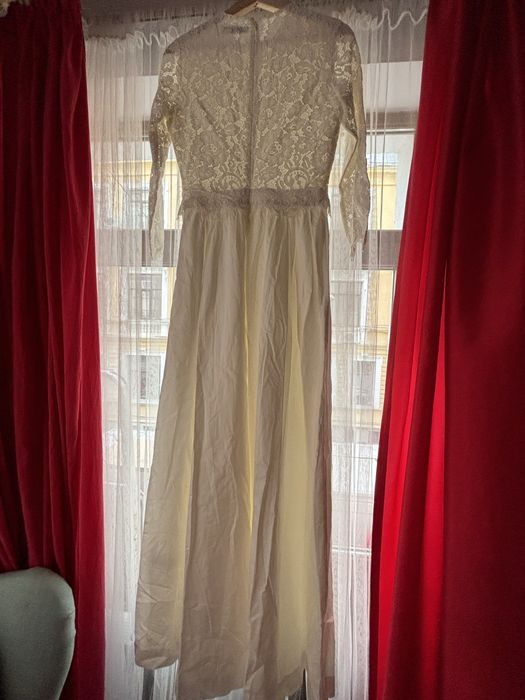 Rochie lungă Ivy & Oak, alb unt