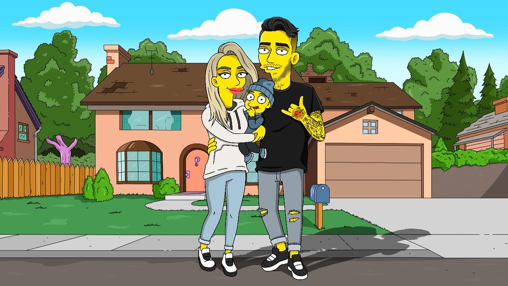 Новогодний подарок! Портрет в стиле: Симпсоны / Аниме / Rick&Morty