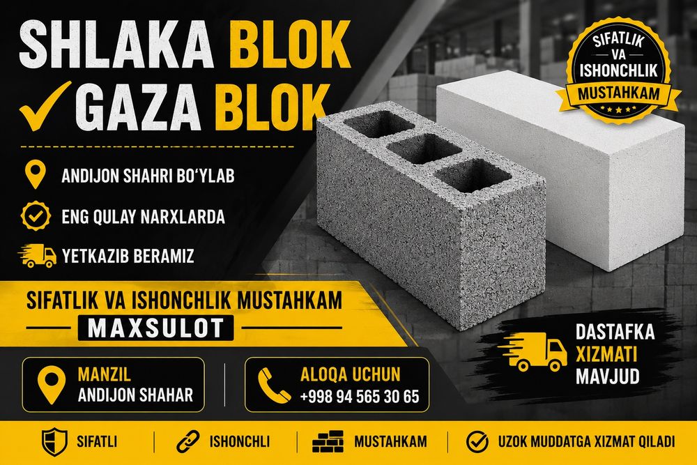 Gazablok va shlakablok