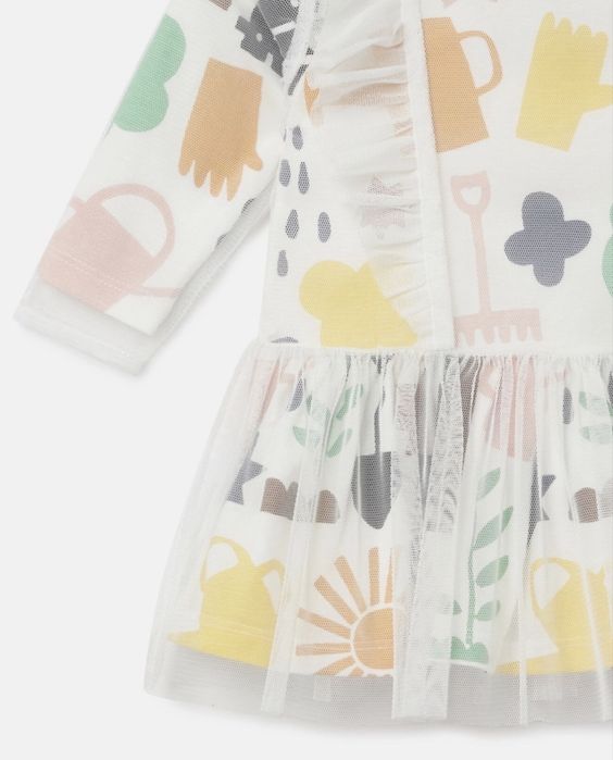 Stella Mccartney Baby чисто нова бебешка рокля с гащички към нея