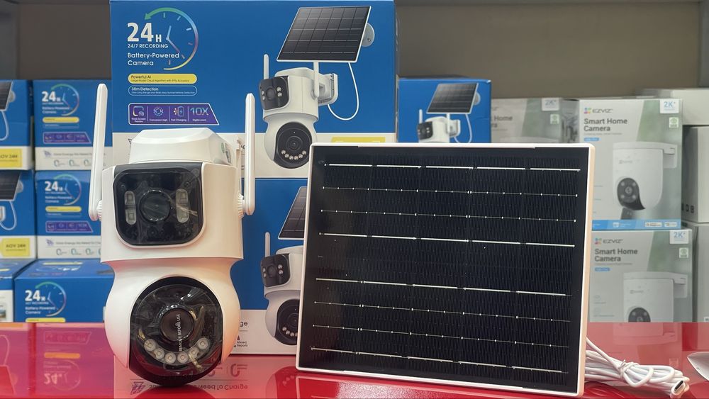 Solnicni 4G sim kartaLi va Wifi kamera
